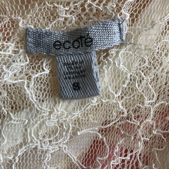 NWT UO Ecote Lace See through Asymmetrical Top - Picture 3 of 3